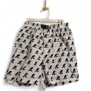 Disney Women's White and Black Mickey Mouse Boxer Shorts